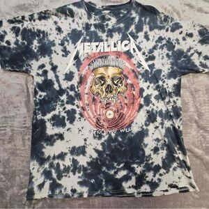 Metallica 'In Vertigo You Will Be' Black White T-Shirt XL Official Merch